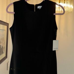 Calvin Klein NWT black dress with stunning gold back zipper